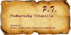 Podhorszky Titanilla névjegykártya